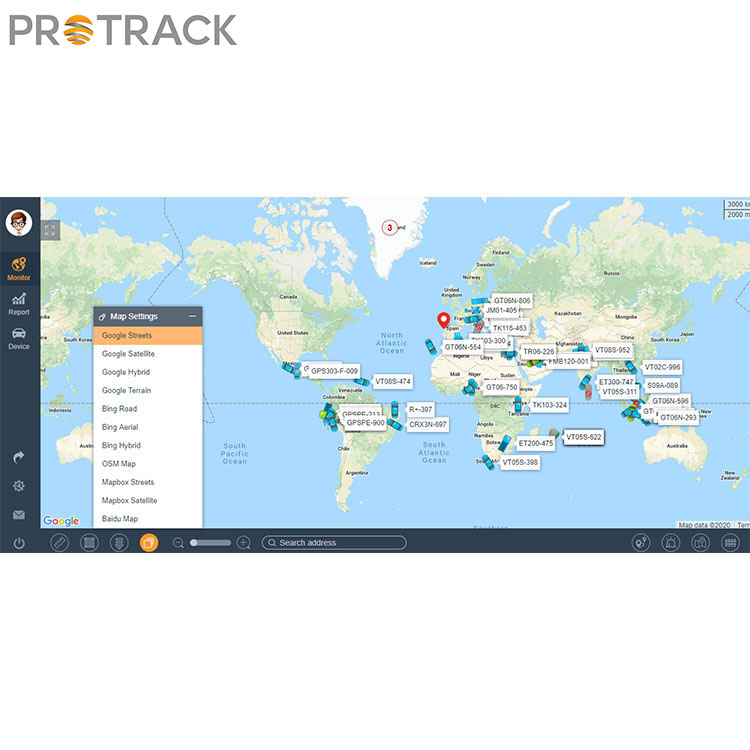 GPS sekimo programinės įrangos platformos pirmtakas.